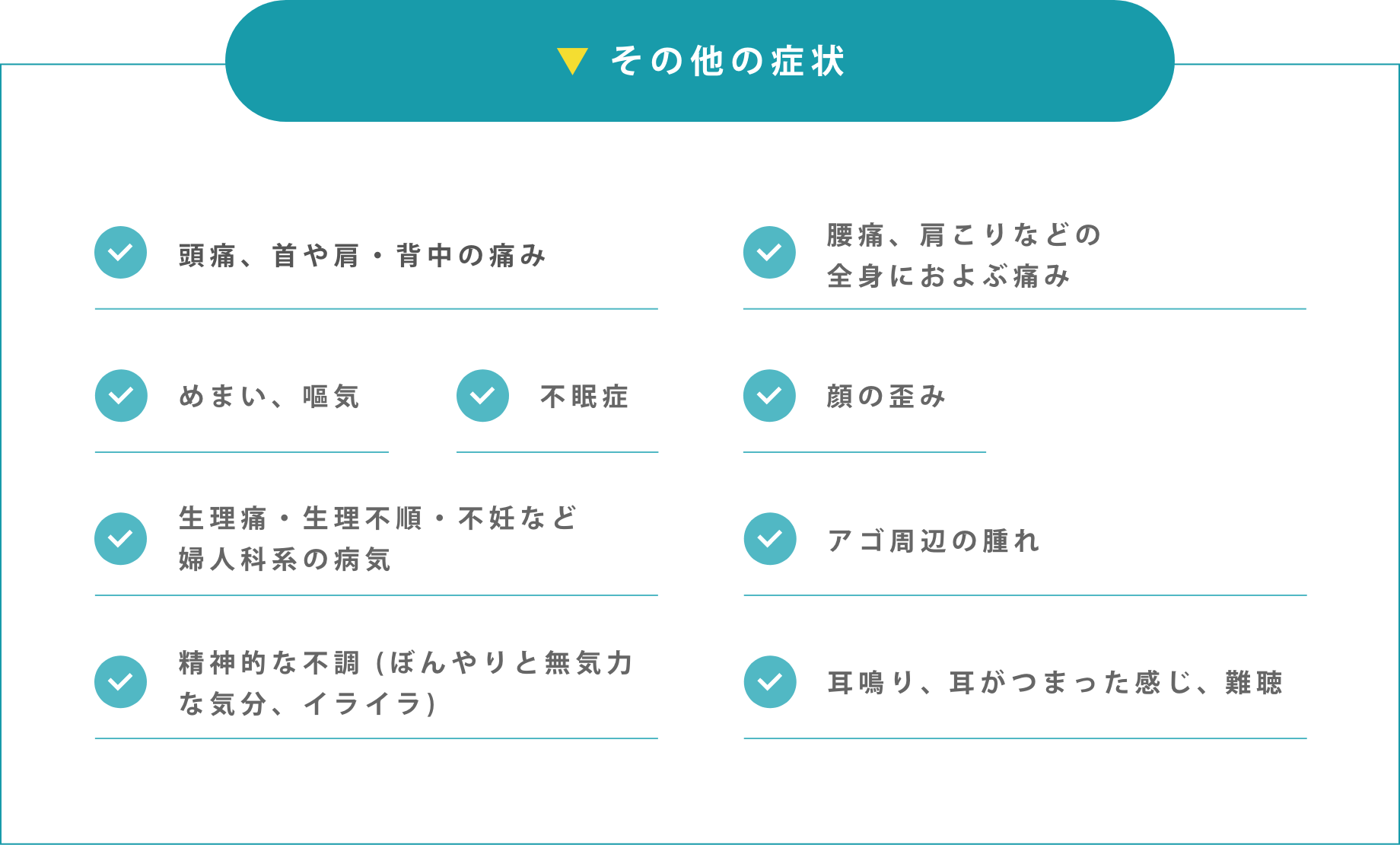 その他の症状